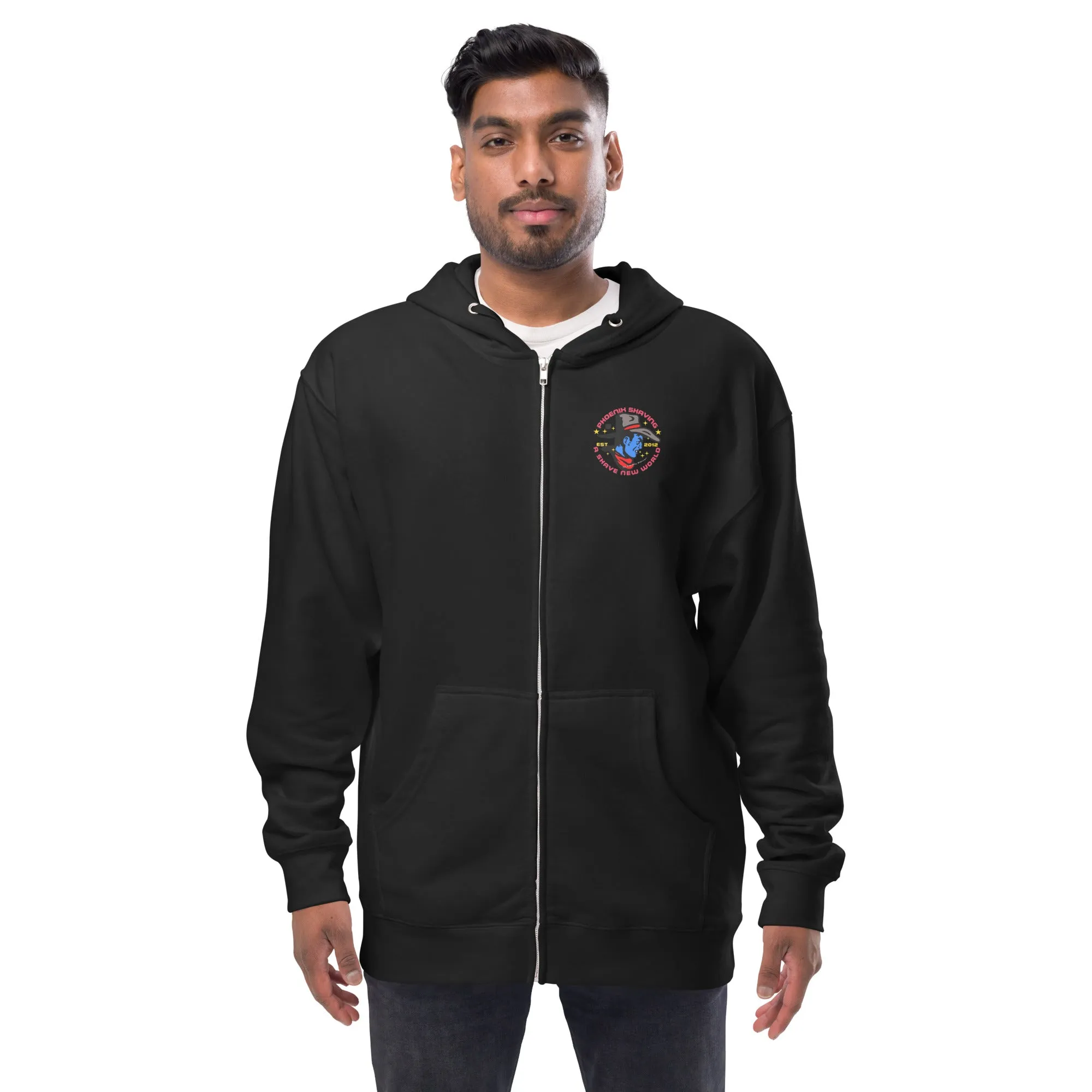 Phoenix Shaving Space Cowboy Fleece Zip Up Hoodie Hooded Sweatshirt | Multiple Colors!