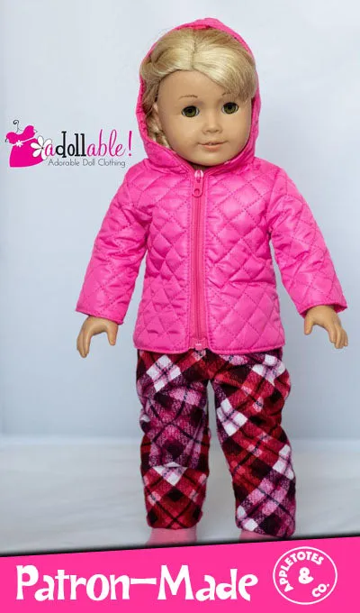 Quilted Parka Bundle Sewing Pattern for 18 Inch Dolls