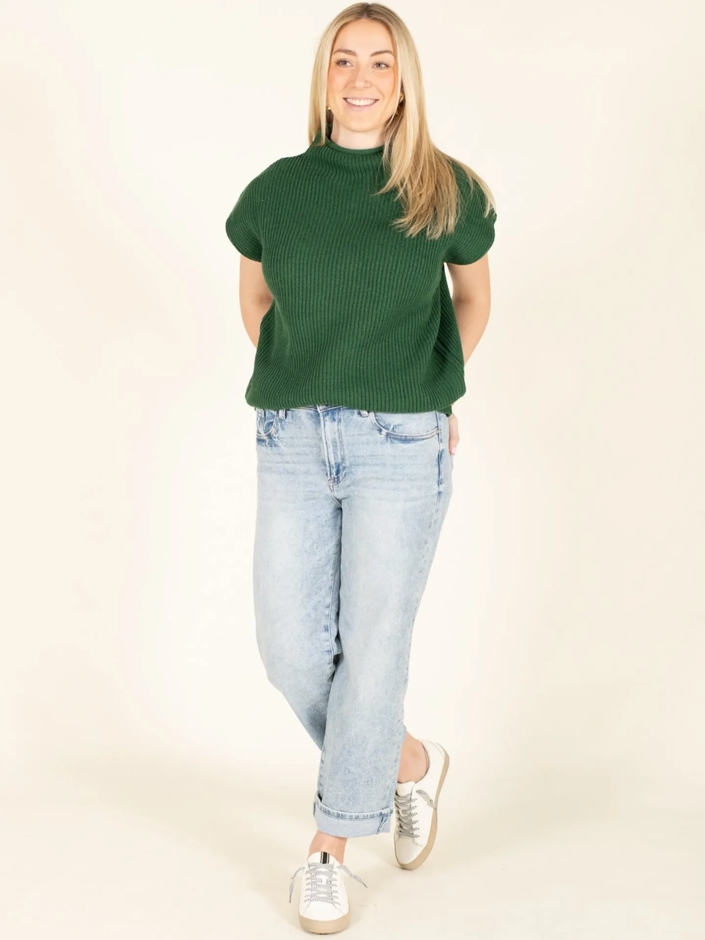 Relaxed Mock Neck Sweater