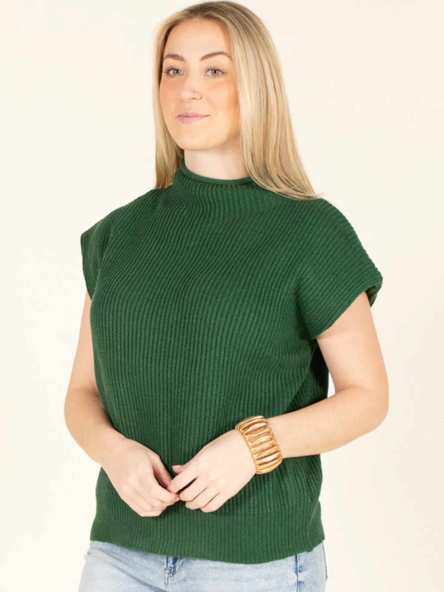 Relaxed Mock Neck Sweater