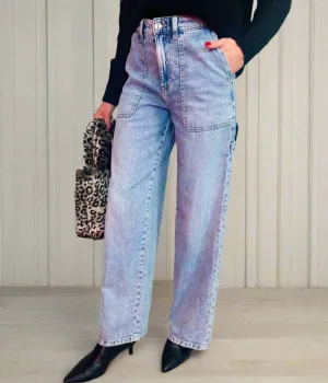 Relaxed Wide Leg Carpenter Jeans