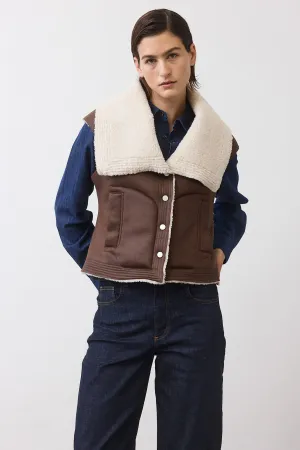 Reversible Summit Shearling Vest