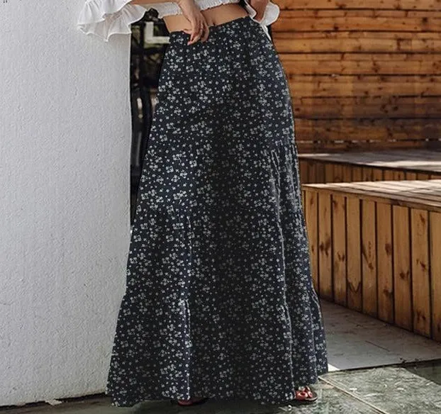 Ruffle Wide Leg Palazzo Trousers