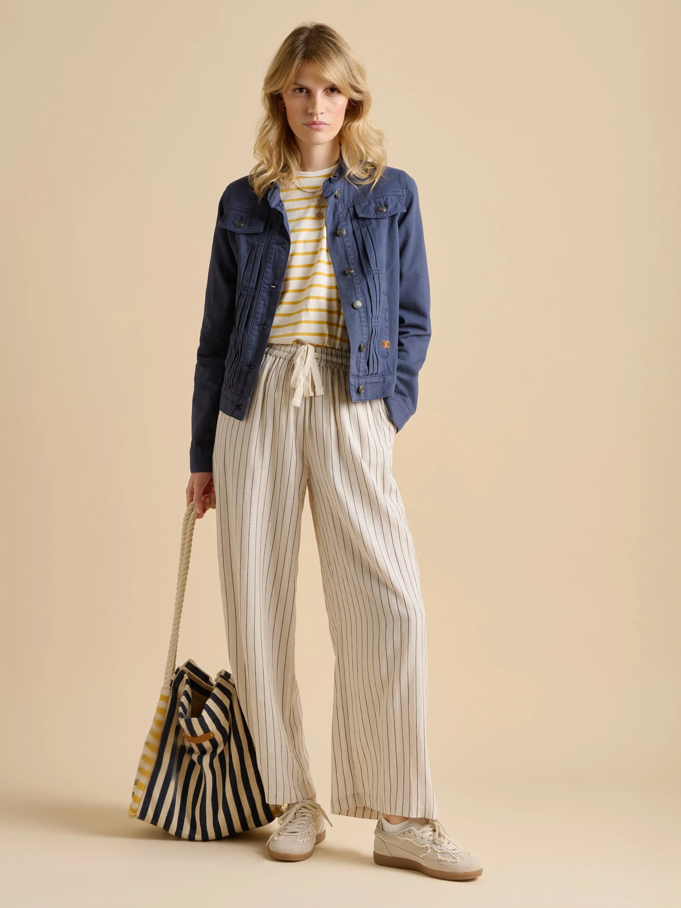 Stripe Wide Leg Trouser