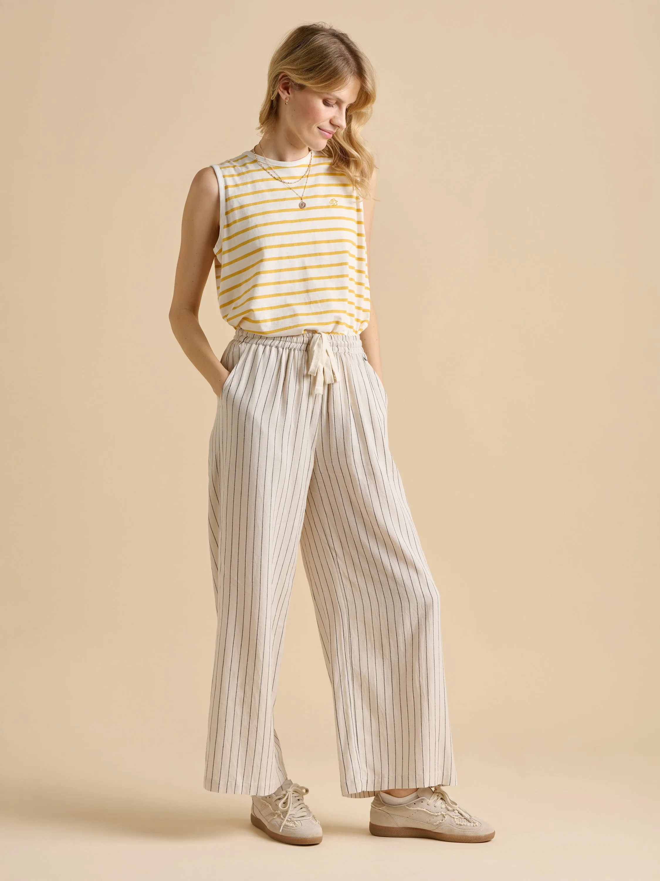 Stripe Wide Leg Trouser