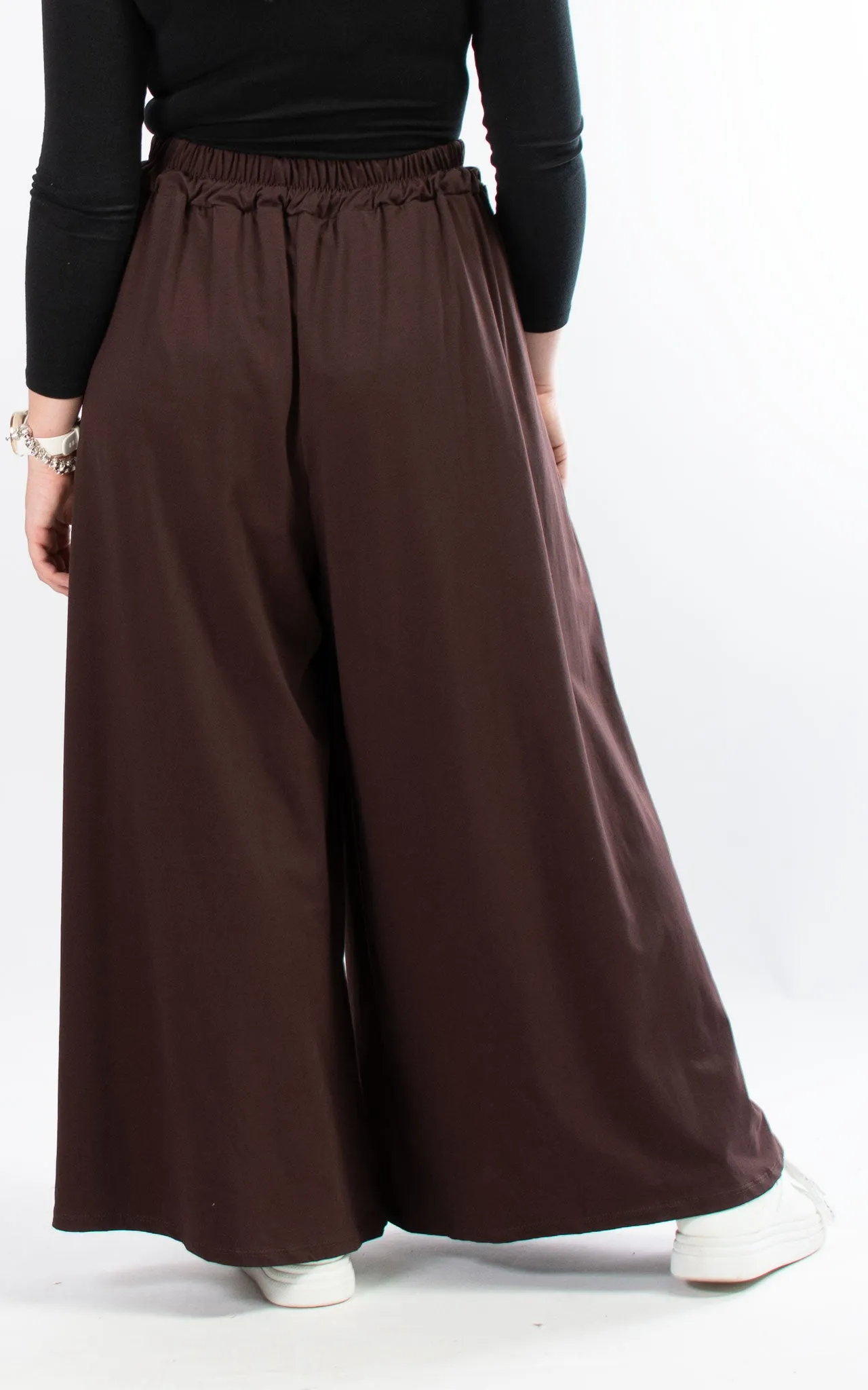 Sue Wide Leg Trousers | Chocolate