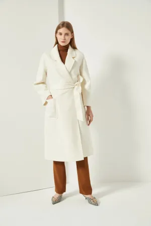 The Classic Wrap Coat Ivory