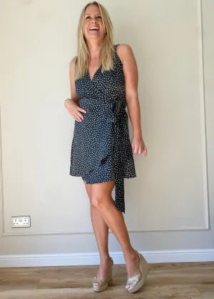 The Sleeveless Perfect Little Wrap Dress - Olive Jungle