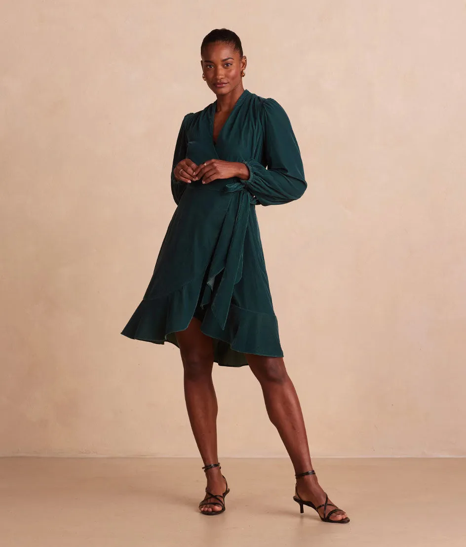 The Sustainable Velvet Collection Wrap Dress - Main