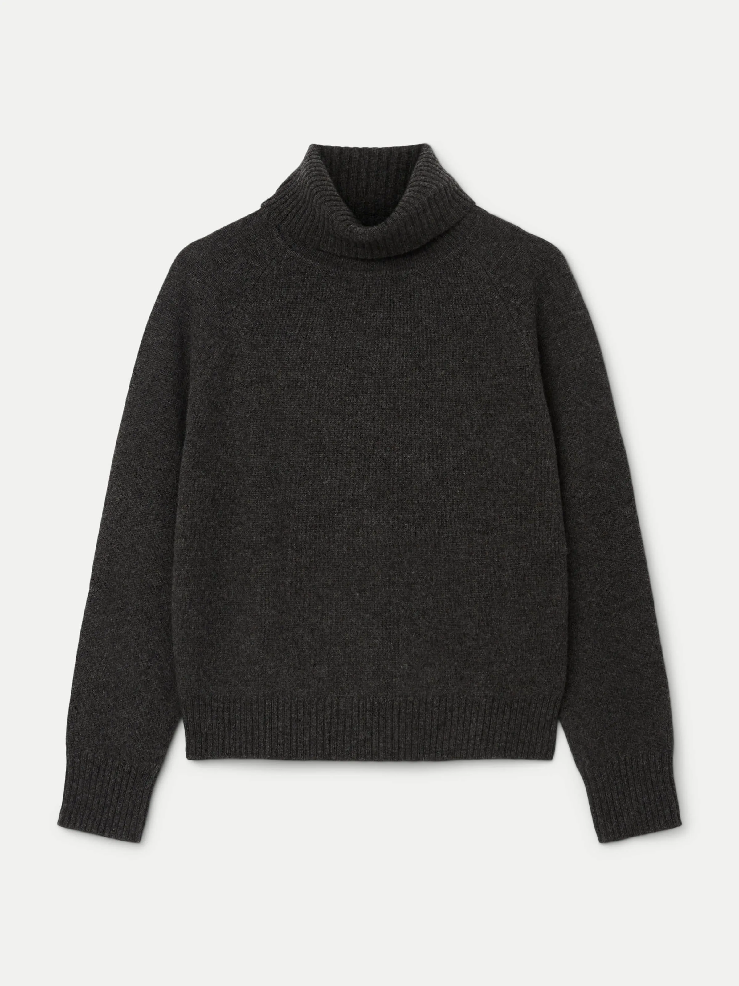 The Yak Wool Turtleneck in Charcoal Grey