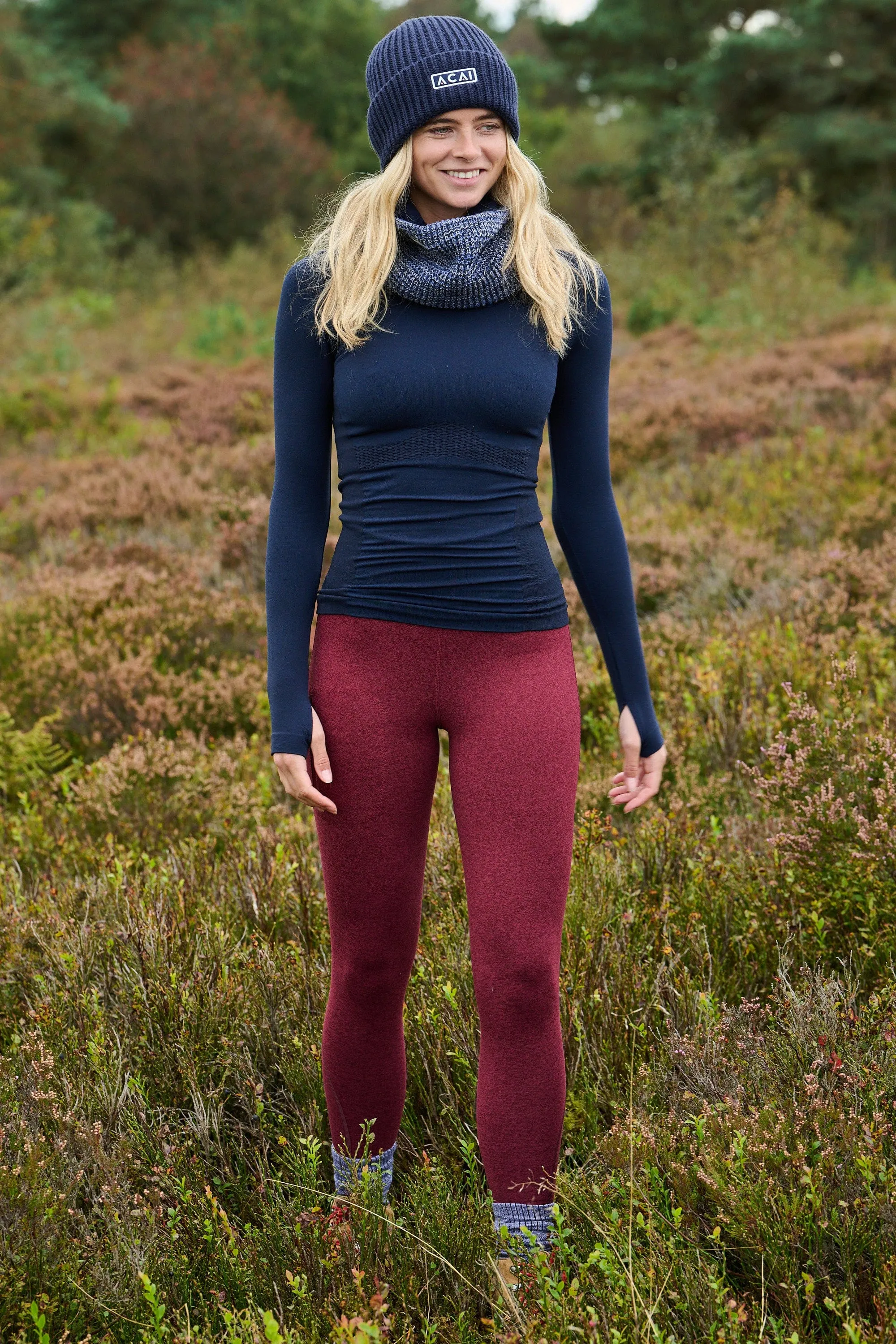 Thermal Outdoor Leggings - Full Length - Roasted Fig