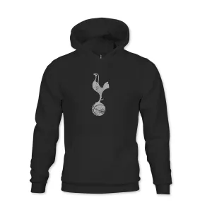 Tottenham Hotspur Mono Badge Youth Fleece Pullover Hoodie - Black