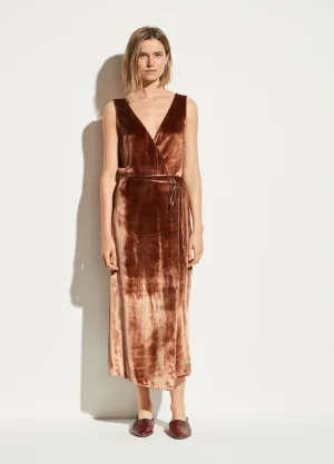 Vince - Panné Wrap Dress in Rose Gold