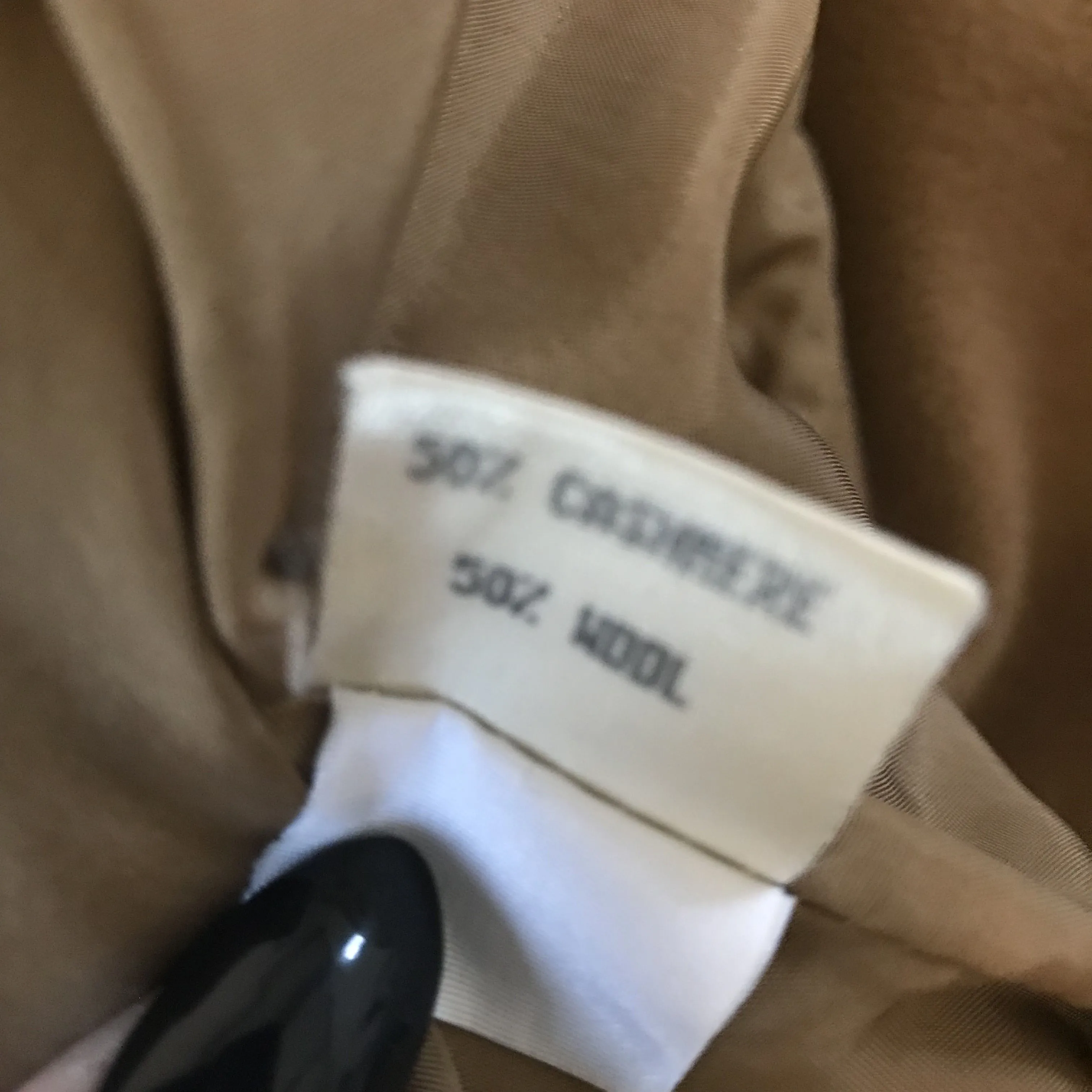 Vintage 1980s Donna Karan Camel Cashmere Coat