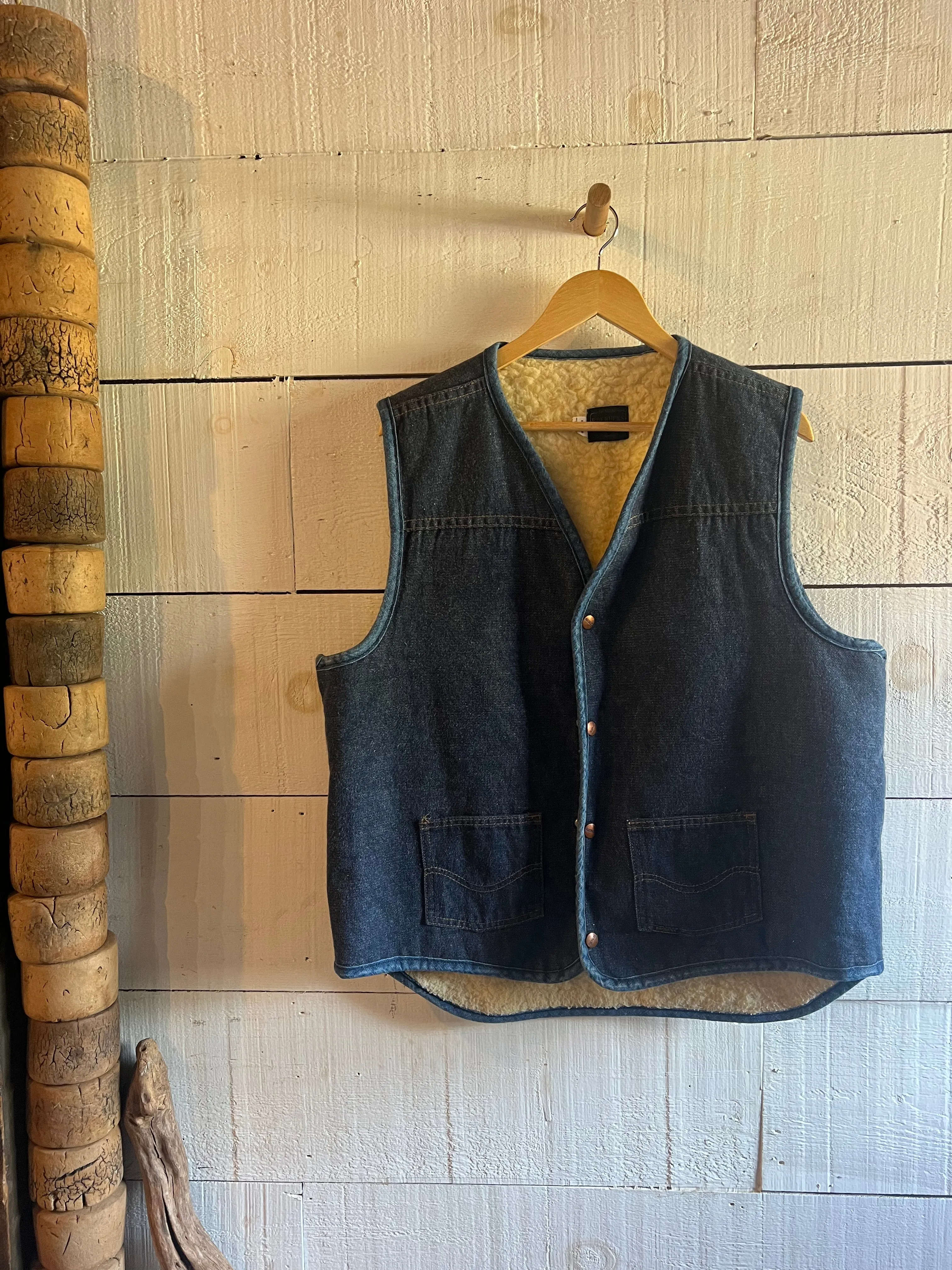 Vintage Denim   Sherling Vest