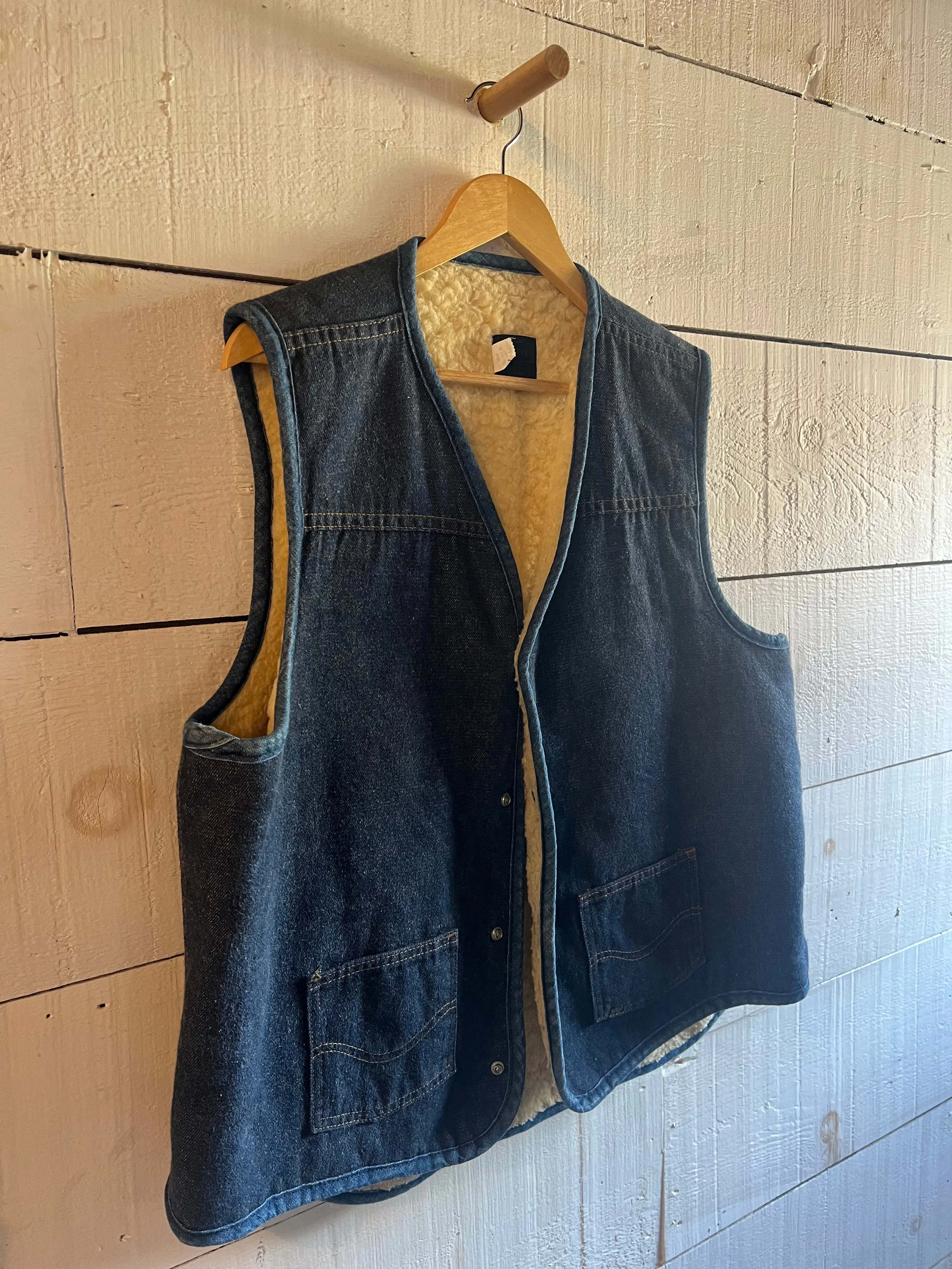 Vintage Denim   Sherling Vest