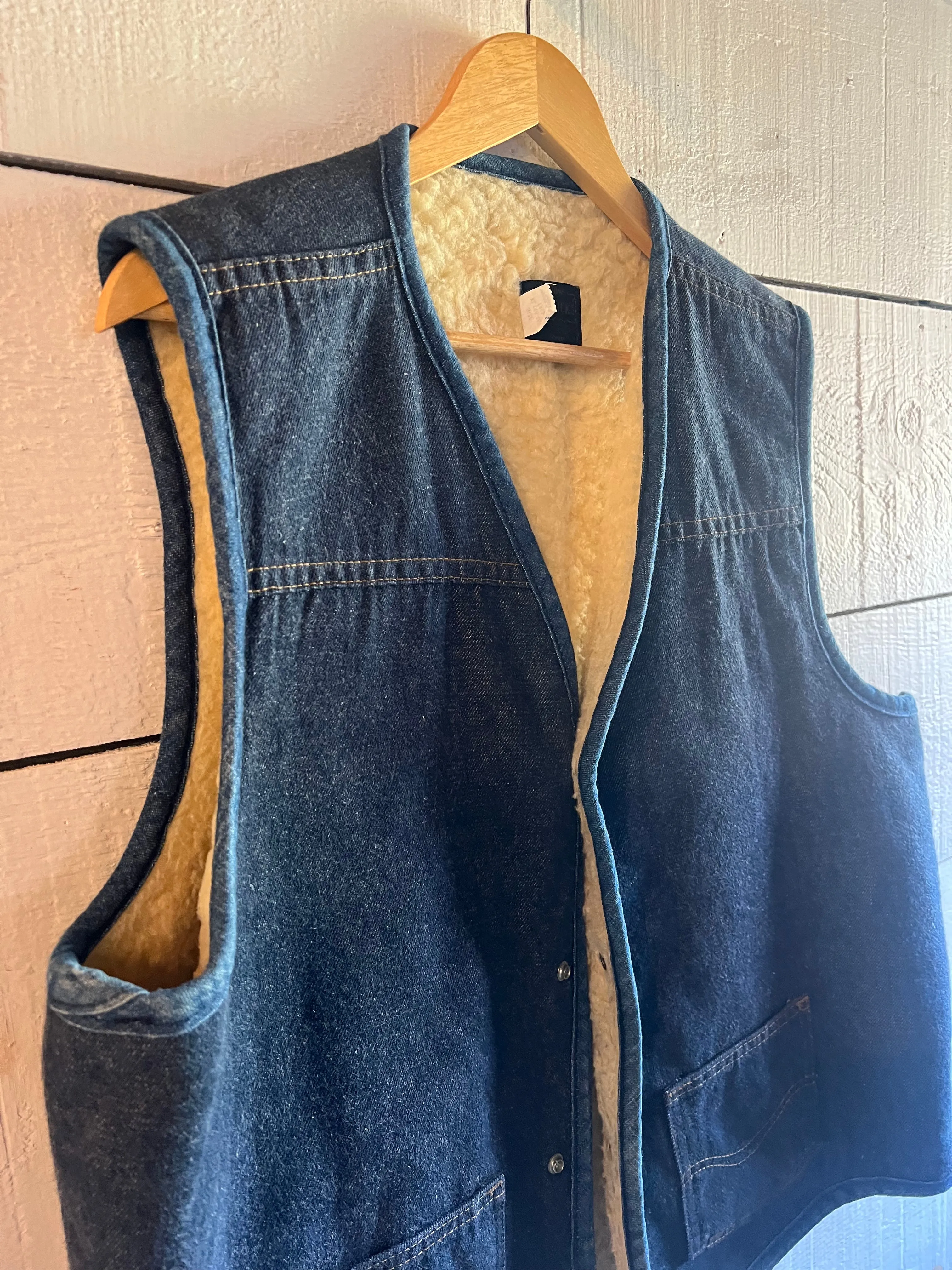 Vintage Denim   Sherling Vest