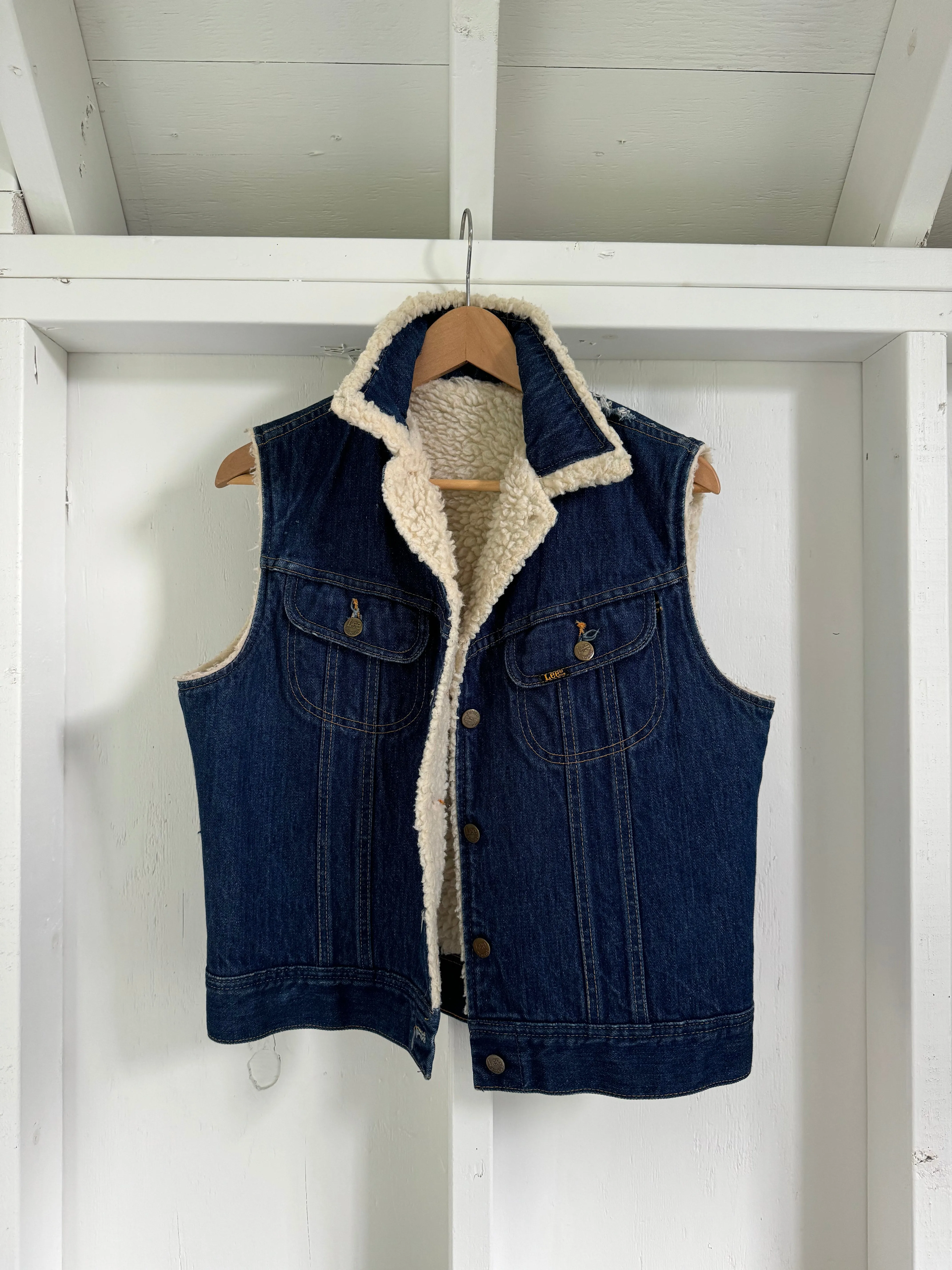 Vintage Lee Denim   Sherling Vest