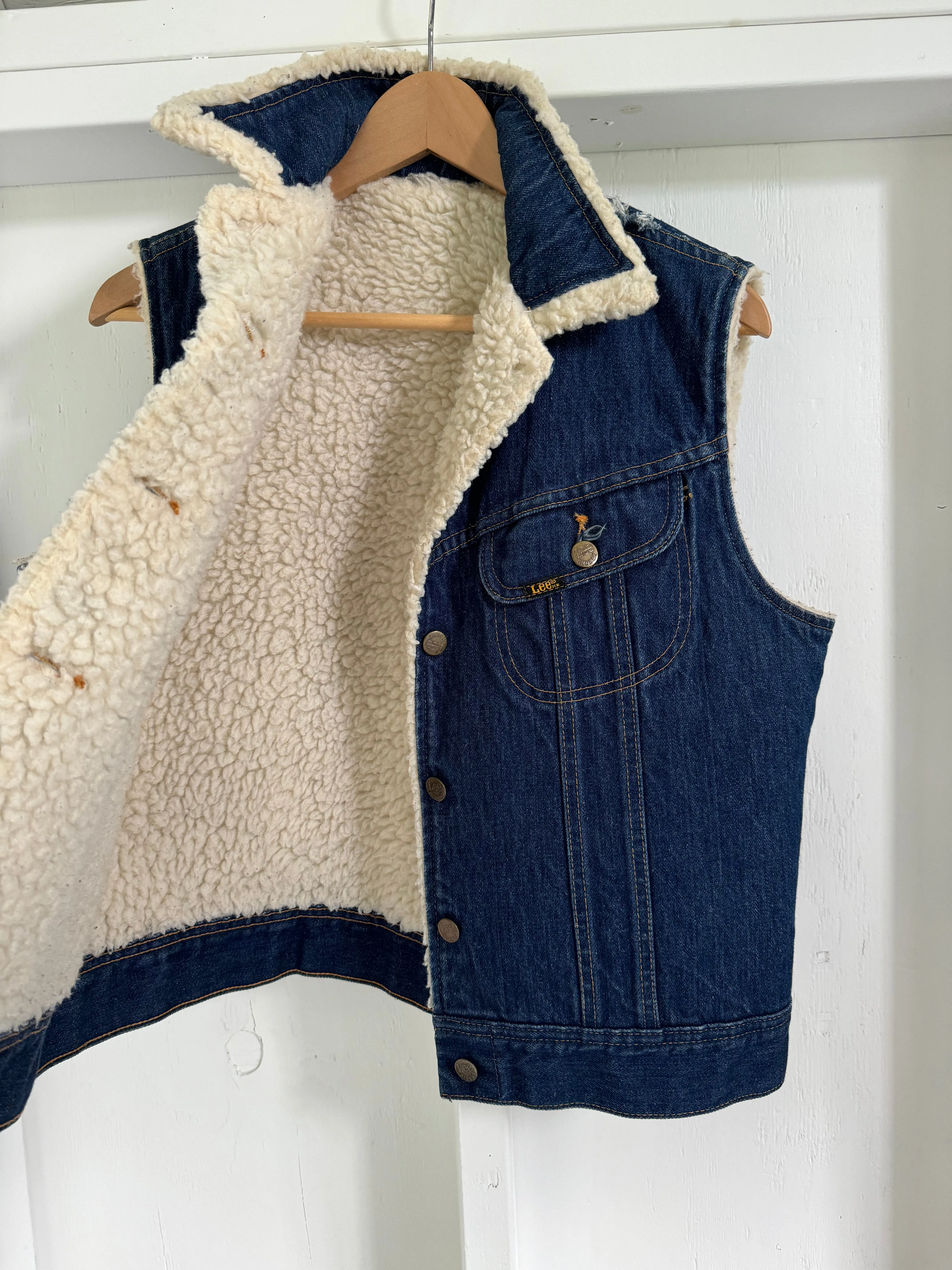 Vintage Lee Denim   Sherling Vest