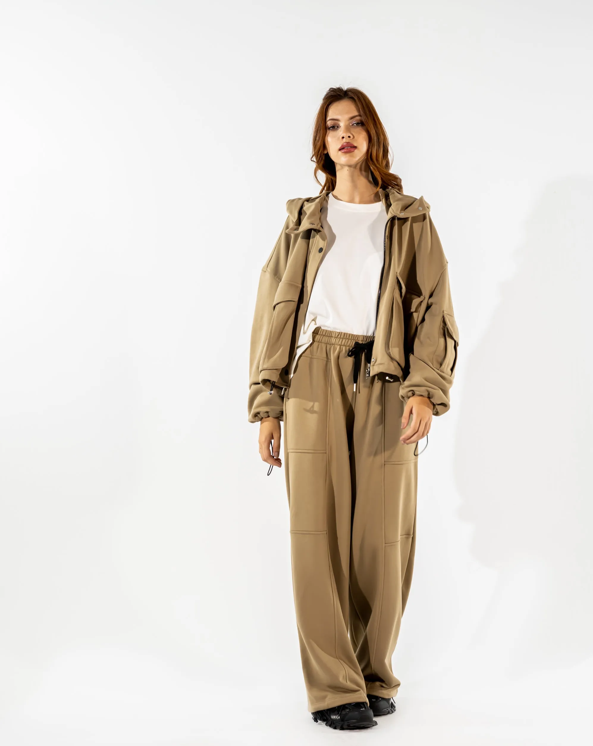 WIDE LEG MILTON PANT- CAFE