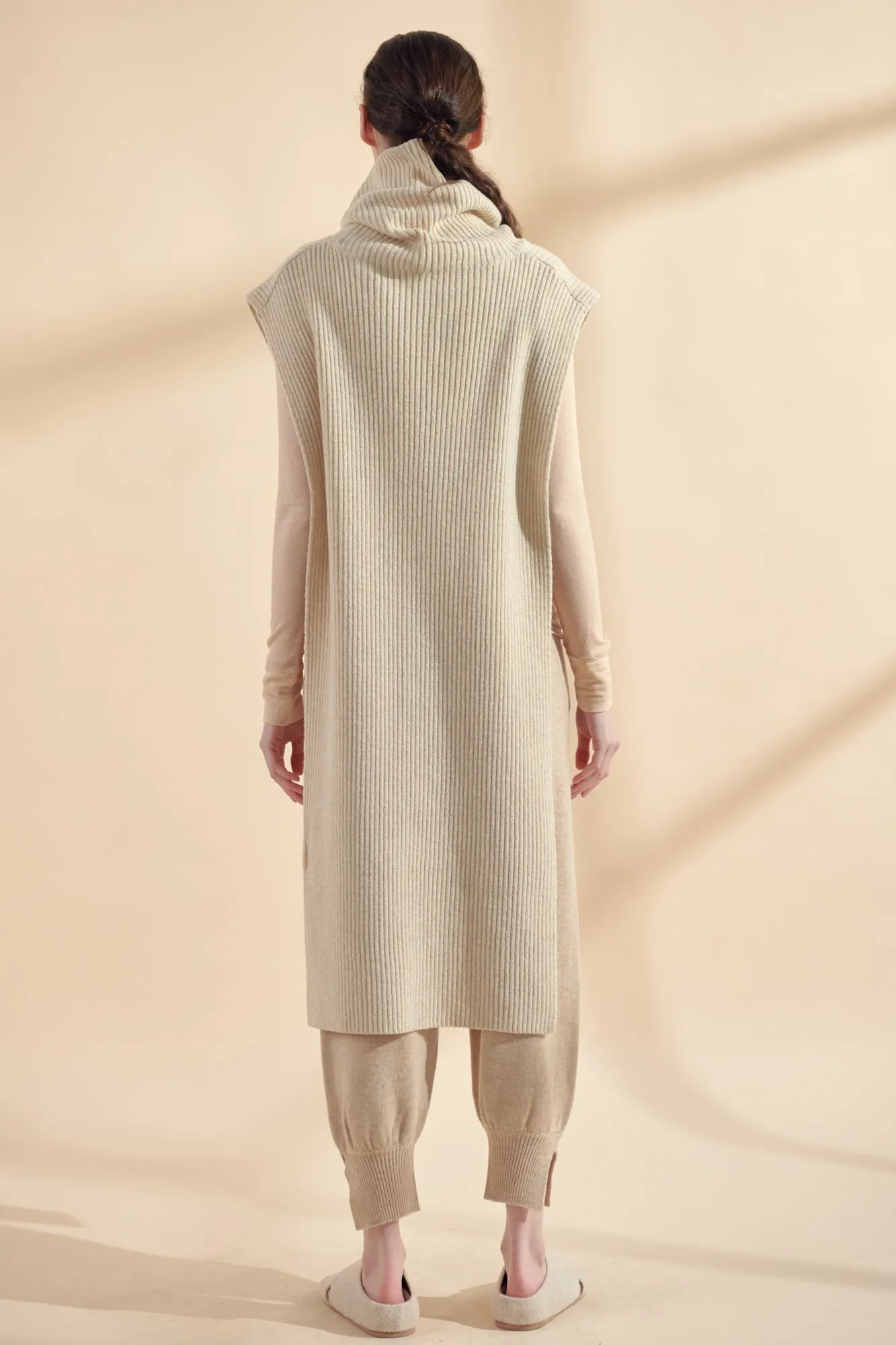 Wool cashmere blend turtleneck tunic