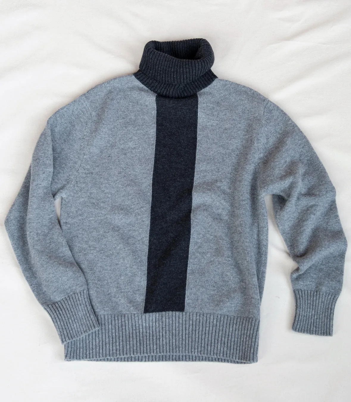 Wool Turtleneck Stripe Sweater