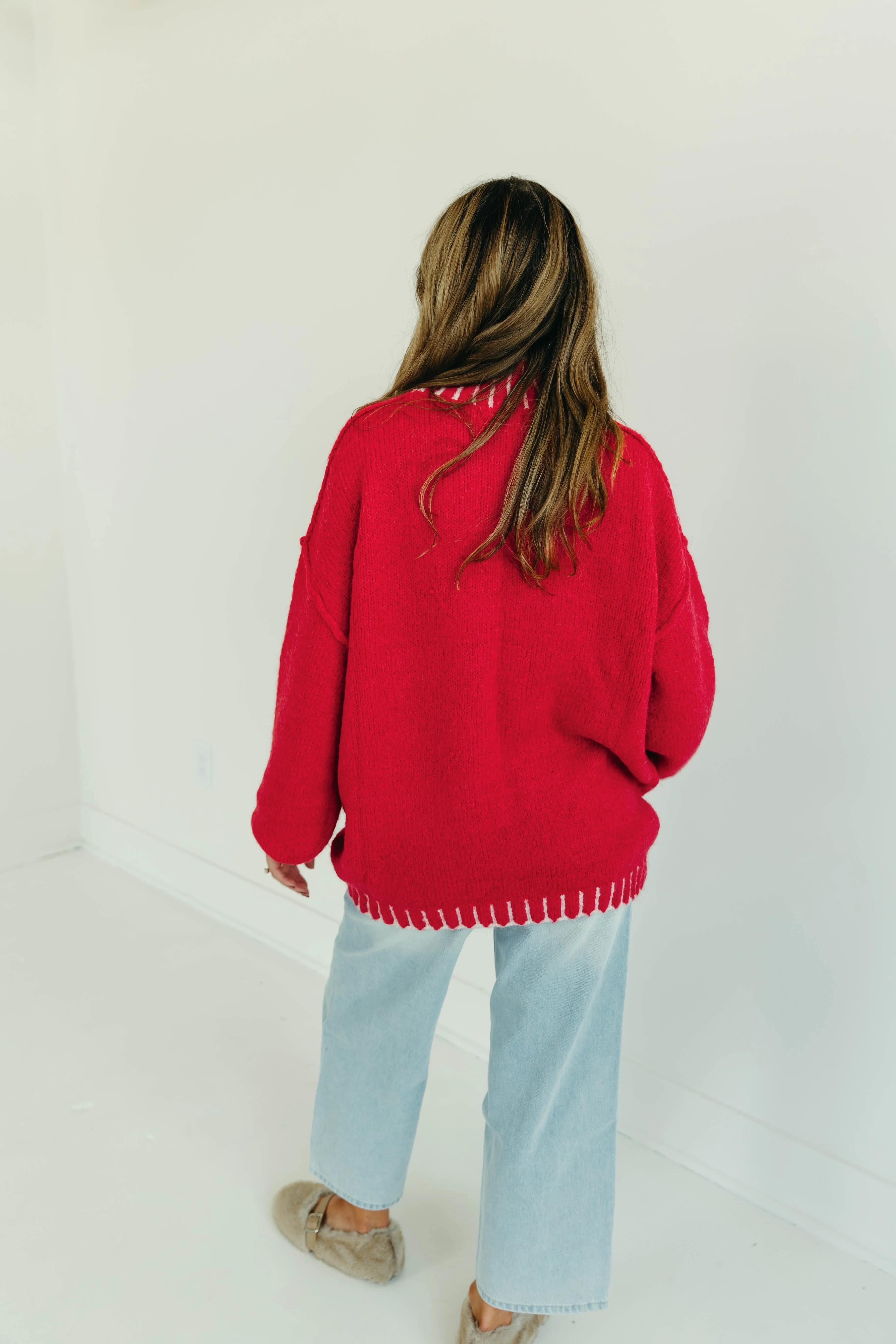 Word On The Street Sweater - Scarlet Red