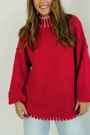 Word On The Street Sweater - Scarlet Red